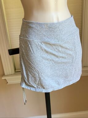 Light Gray Athletic Skort with Drawstring sides